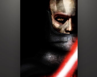 Star Wars Darth Malak Knights of the Old Republic Art Print by Herofied / Sith Lord, KOTOR / Metal, Canvas, & Acrylic options