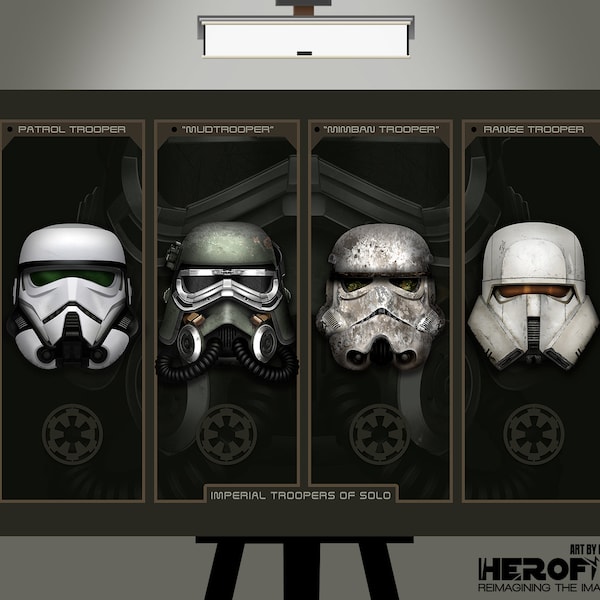 Star Wars Solo Inspired "Imperial Troopers of Solo Composite" Art Print by Herofied / Material options also include Metal, Canvas, & Acrylic