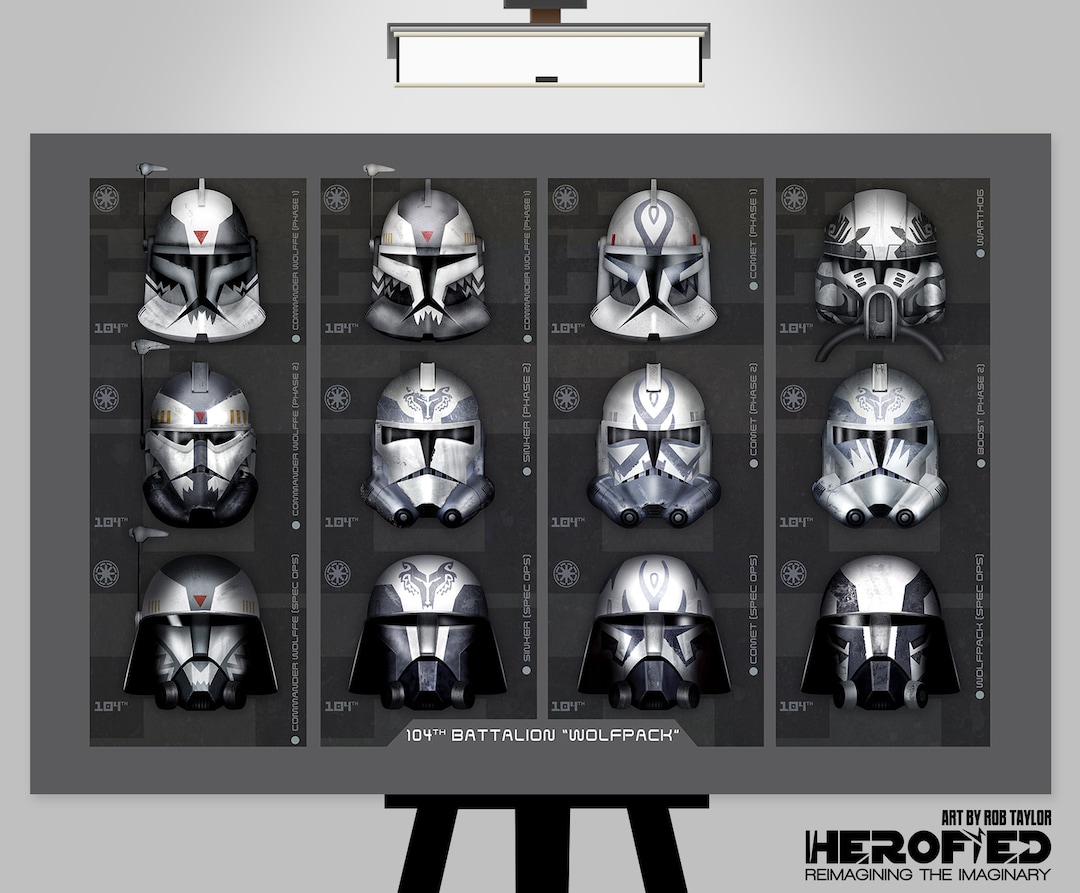 Wolf pack sales clone trooper helmet