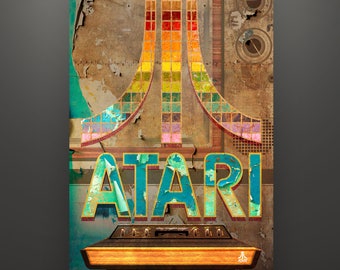 Atari 2600 inspired Art Print by Herofied / Classic Retro Video Game Art, 8 Bit gaming, 80's, Metal, Canvas, & Acrylic options