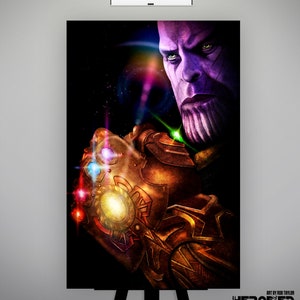 Thanos Avengers Infinity War Art Print by Herofied / Superhero Artwork, Infinity Stones / Metal, Canvas, & Acrylic options