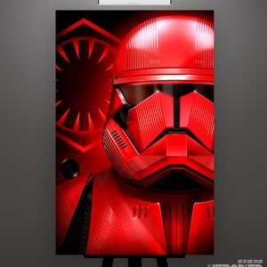 Star Wars Sith Trooper Art Print by Herofied / Rise of Skywalker / Material options include Metal, Canvas, & Acrylic / First, Final Order