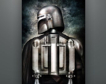 Star Wars Din Djarin "Jetpack Series" Art Print by Herofied / The Mandalorian / Material options also include Metal, Canvas, & Acrylic