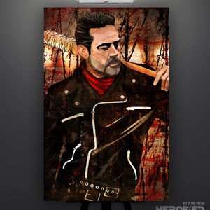 The Walking Dead "Negan" Art Print by Herofied / Lucille / Metal, Canvas, & Acrylic options