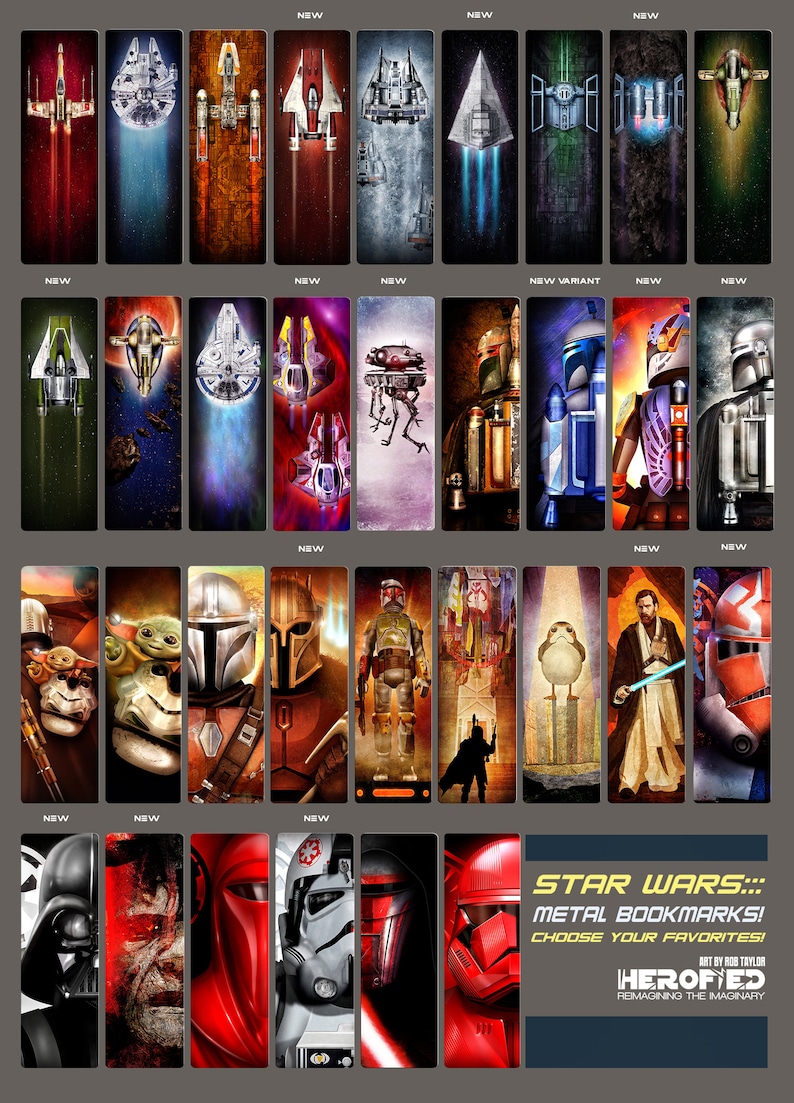 metal bookmarks inspired by star wars choose your bookmark etsy