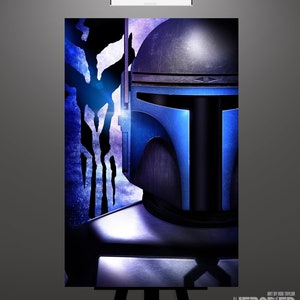 Star Wars Jango Fett Art Print by Herofied / Attack of the Clones, Helmet / Metal, Canvas, & Acrylic options