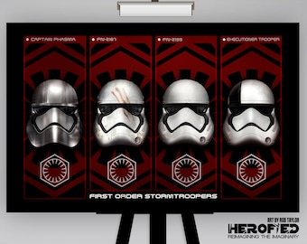 Star Wars "First Order Stormtrooper Helmet Composite" Art Print by Herofied / Metal, Canvas, & Acrylic options