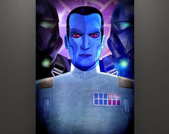 Star Wars Grand Admiral Thrawn Art Print by Herofied / Heir to the Empire, Rebels, Death Troopers, Metal, Canvas, & Acrylic options