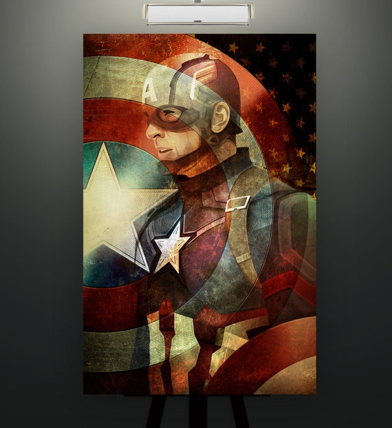 Captain America Civil War 11X17 Movie Poster Iron Man in Shield Teaser