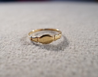 14k Yellow Gold Small Baby Child Kid Ring Filigree Design