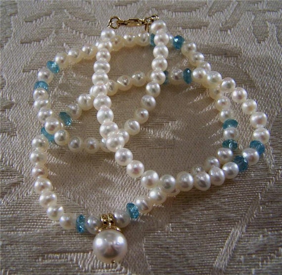 Pearl Framed Large Apatite Ring Pearl Framed Large Apatite Ring