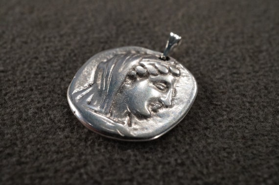 Vintage Silver Plated Greek Mediterranean Ancient… - image 3