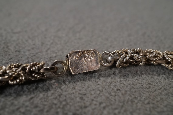 Vintage Sterling Silver Bracelet Woven Twisted Ob… - image 5