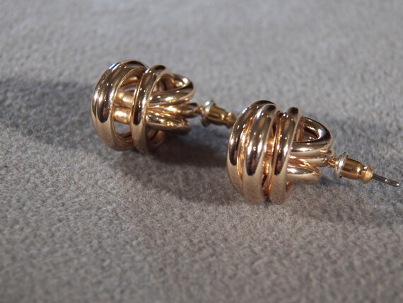 【VINTAGE HOLLYWOOD】Knotted Ring Earrings ピアス Vintage Clip on Rhinestone Earrings - Etsy