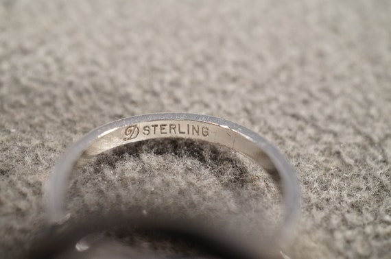 Vintage Sterling Silver Band Ring Large Love Knot… - image 5