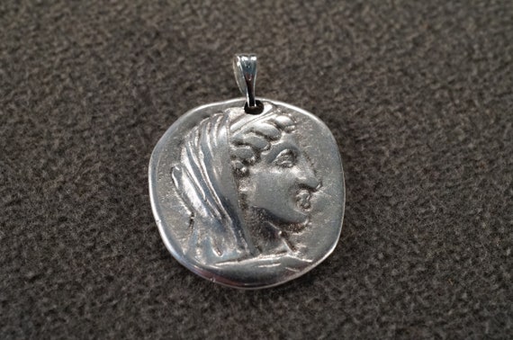 Vintage Silver Plated Greek Mediterranean Ancient… - image 1