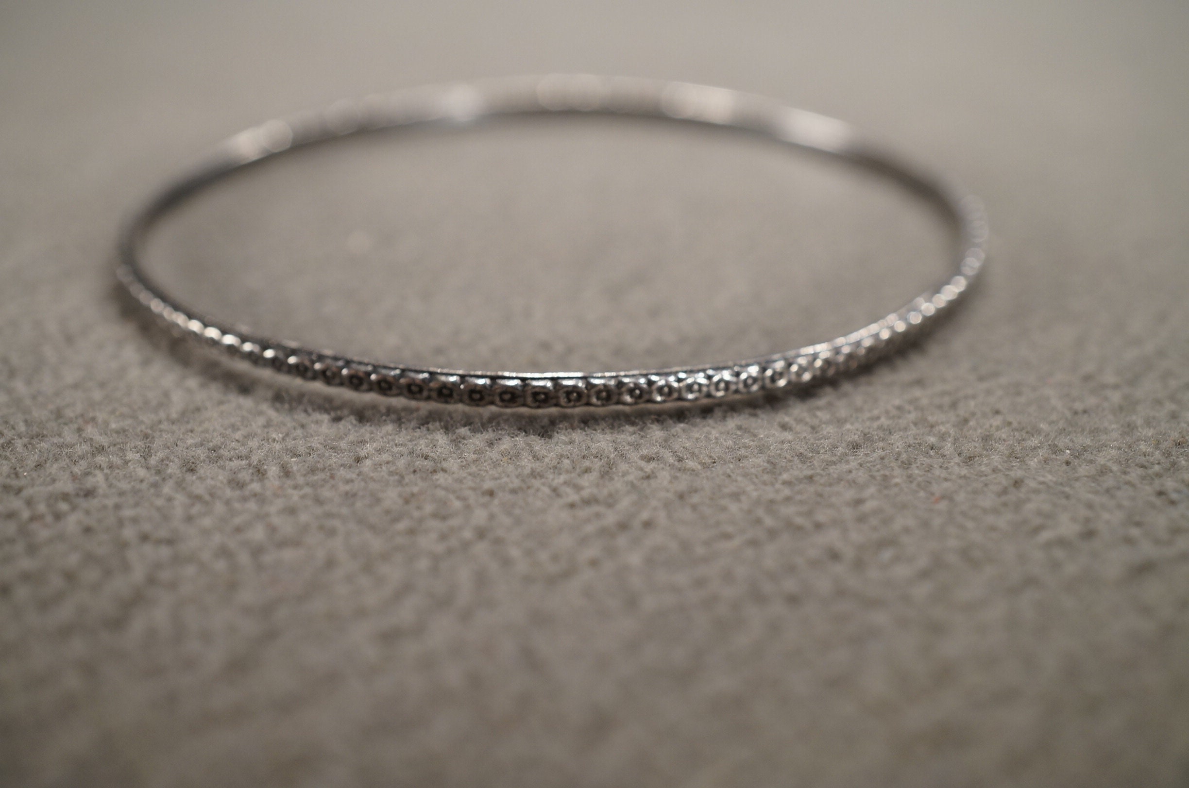 Antique Vintage Sterling Silver Bangle Bracelet Eternity