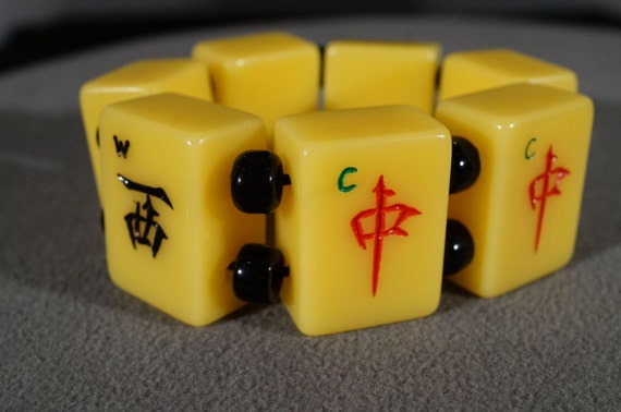 Vintage Unique 7 Rectangle Butterscotch Bakelite … - image 2