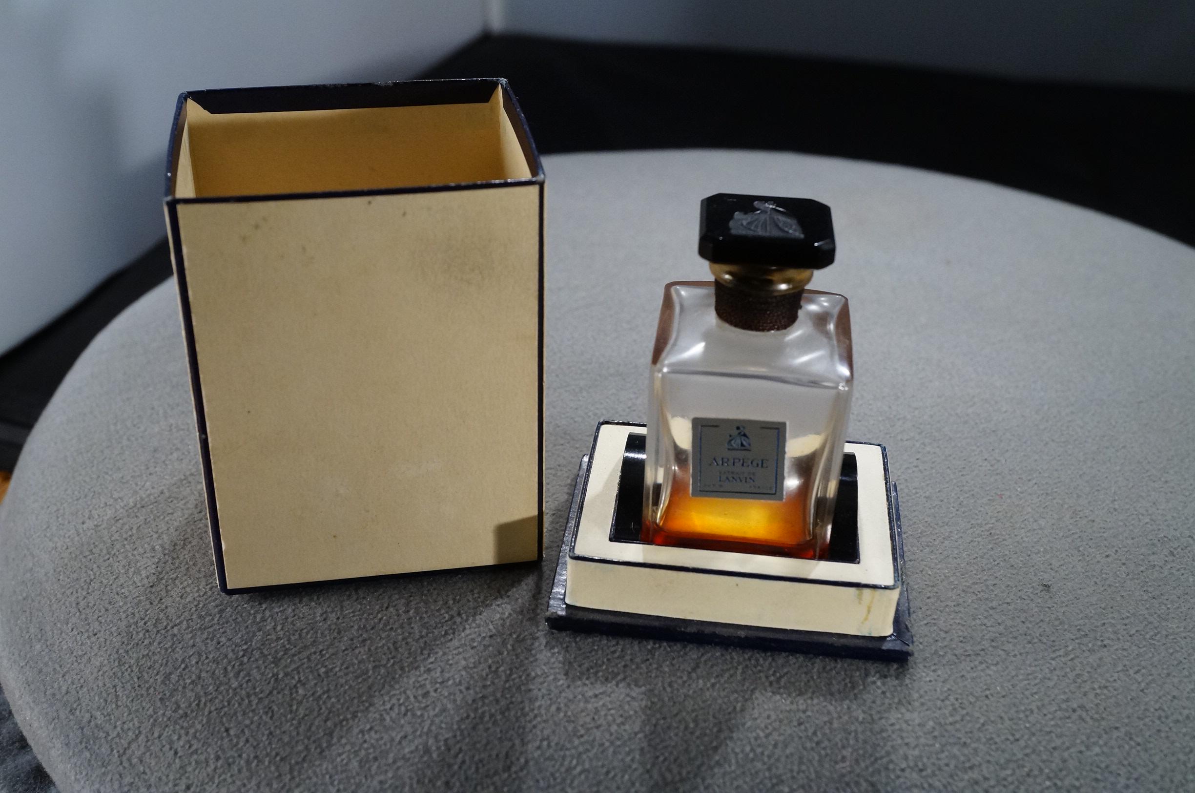 Antique Vintage 1950 Lanvin ARPEGE Perfume Bottle Original Box