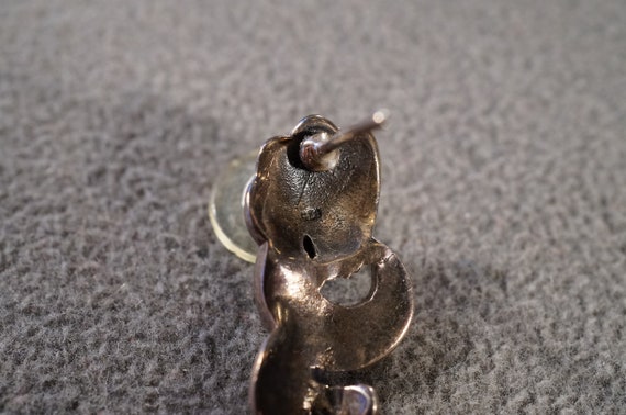 Vintage Sterling Silver Pierced Earrings Dangle D… - image 5