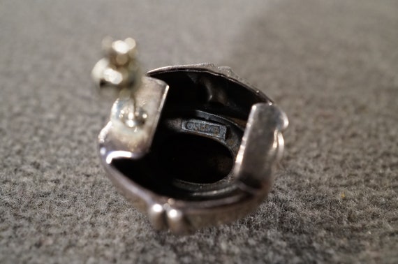 Vintage Sterling Silver Pierced Dangle Drop Earri… - image 5