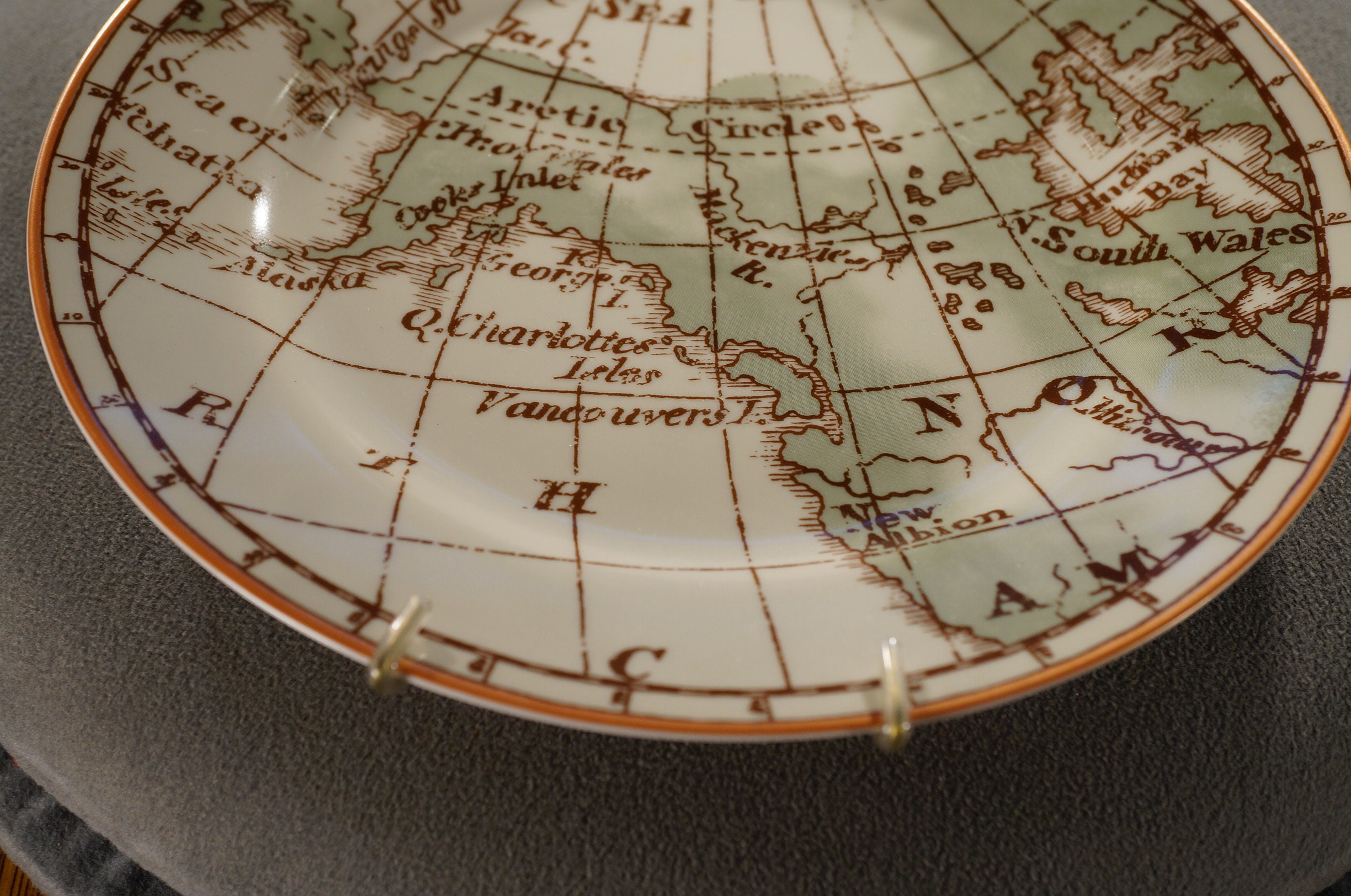 Ralph Lauren Tabletop Collection プレート Vintage Porcelain Ralph Lauren Map Design Haswell Collection