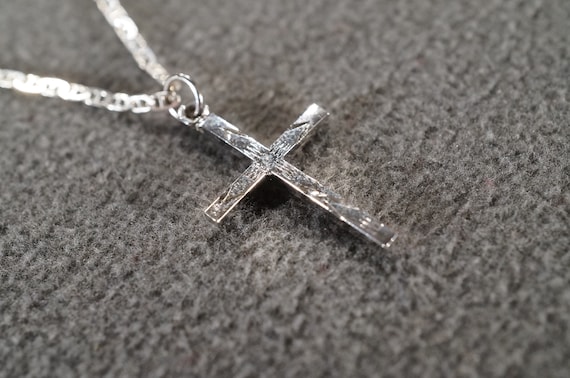 Vintage Sterling Silver Religious Cross Pendant C… - image 3