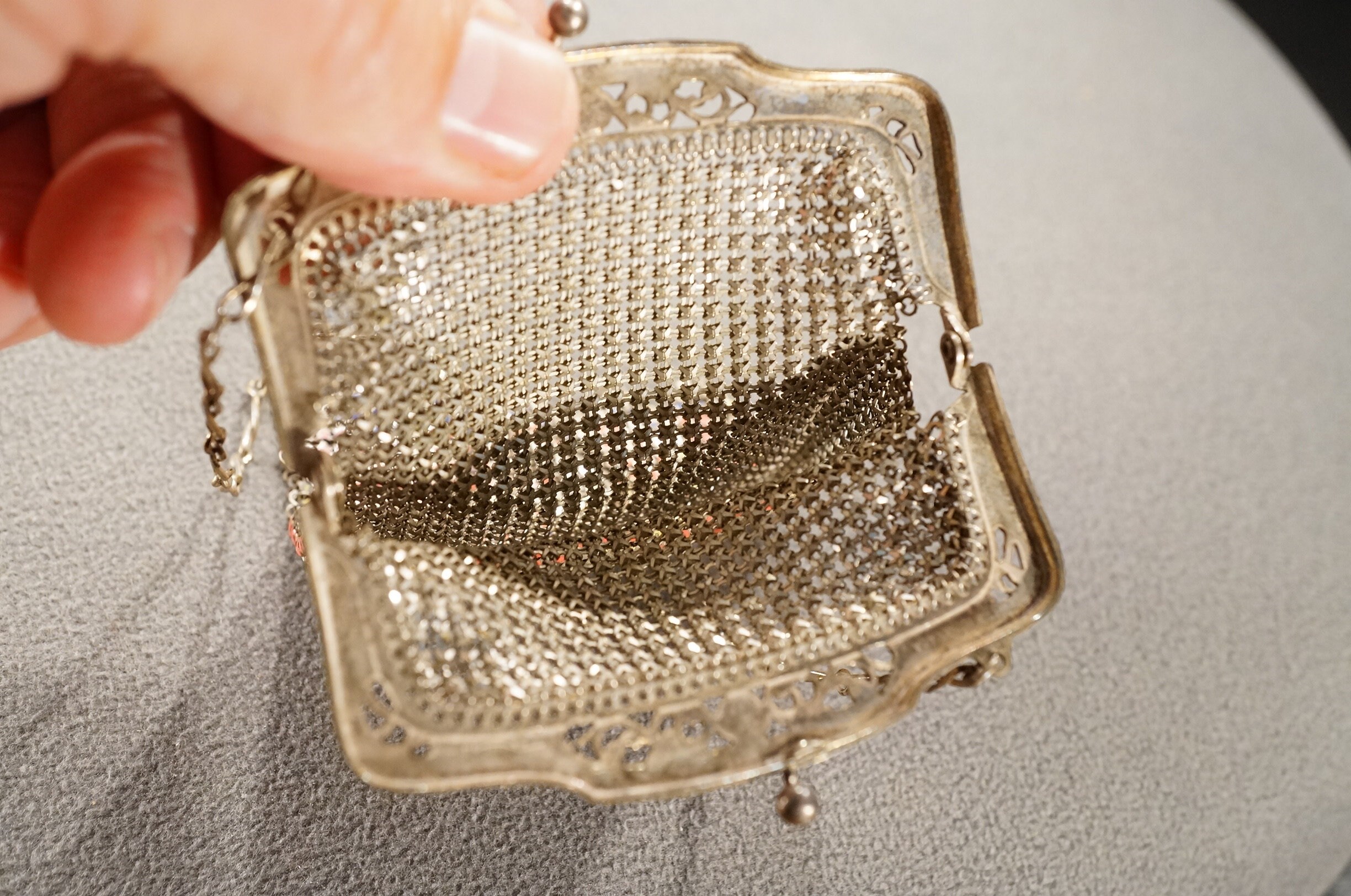 Antique Vintage Purse Handbag 1900s Silver Art Deco Style Antique Vintage Purse Handbag 1900s Silver Art Deco Style