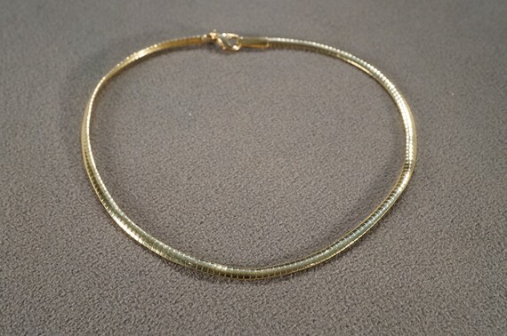 Yellow Gold Omega Chain Necklace 