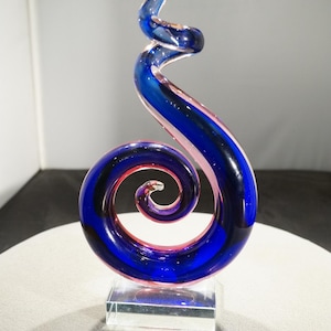 Vintage Italian Abstract Murano Venetian Art Glass Sculpture