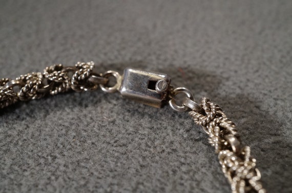 Vintage Sterling Silver Bracelet Woven Twisted Ob… - image 4
