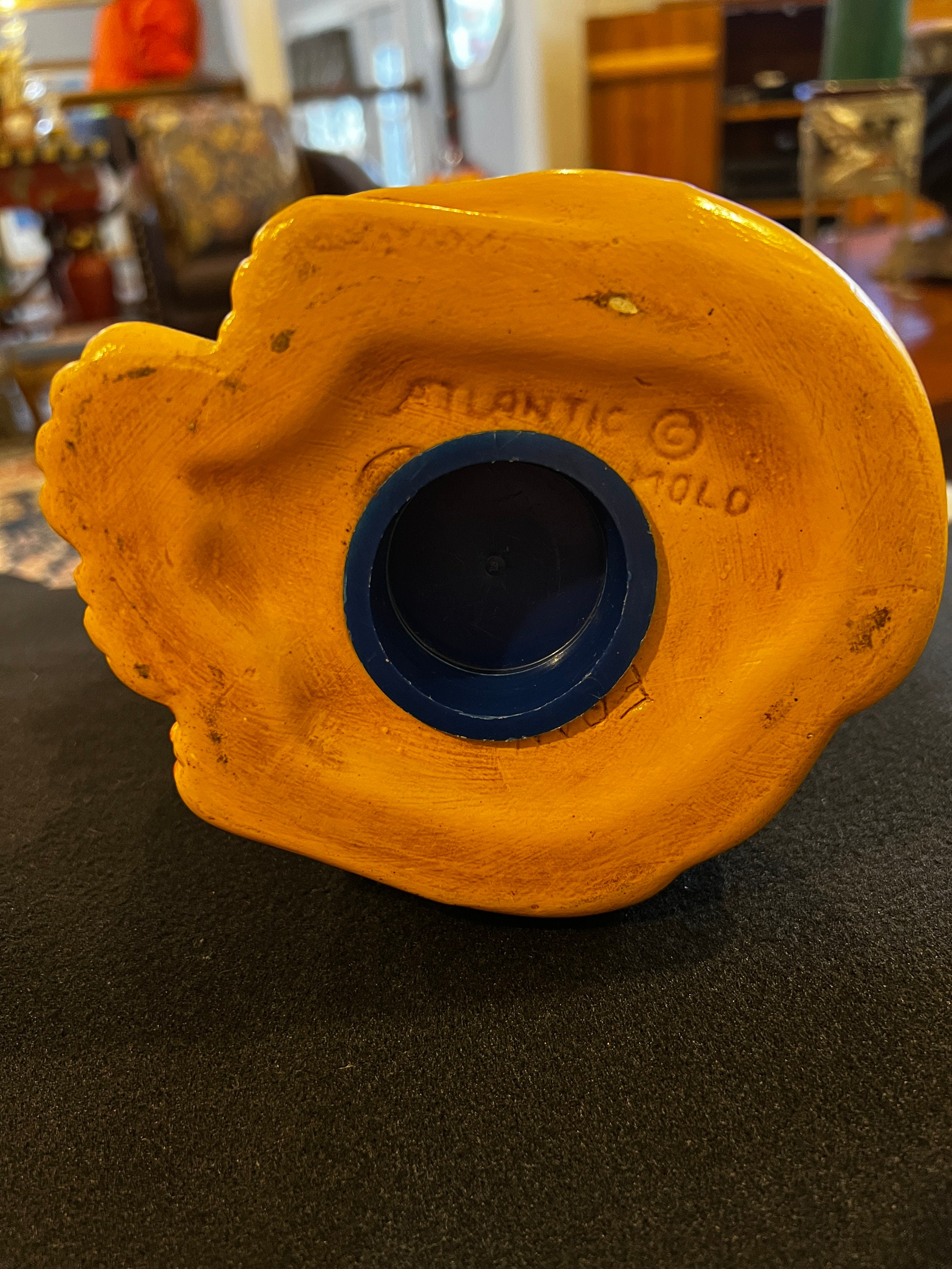 Antique Vintage 1970's Retro Atlantic Mold Ceramic Lion