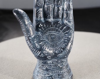 Vintage  Hamsa Hand God Hand Of Fatima Statue Figurine Spiritual Religious Church Alter Design Table Dresser Top Jewelry Holder Classic