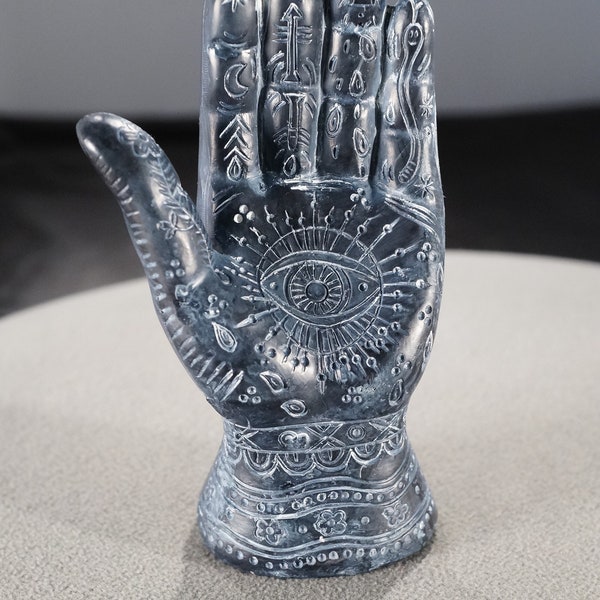 Vintage  Hamsa Hand God Hand Of Fatima Statue Figurine Spiritual Religious Church Alter Design Table Dresser Top Jewelry Holder Classic