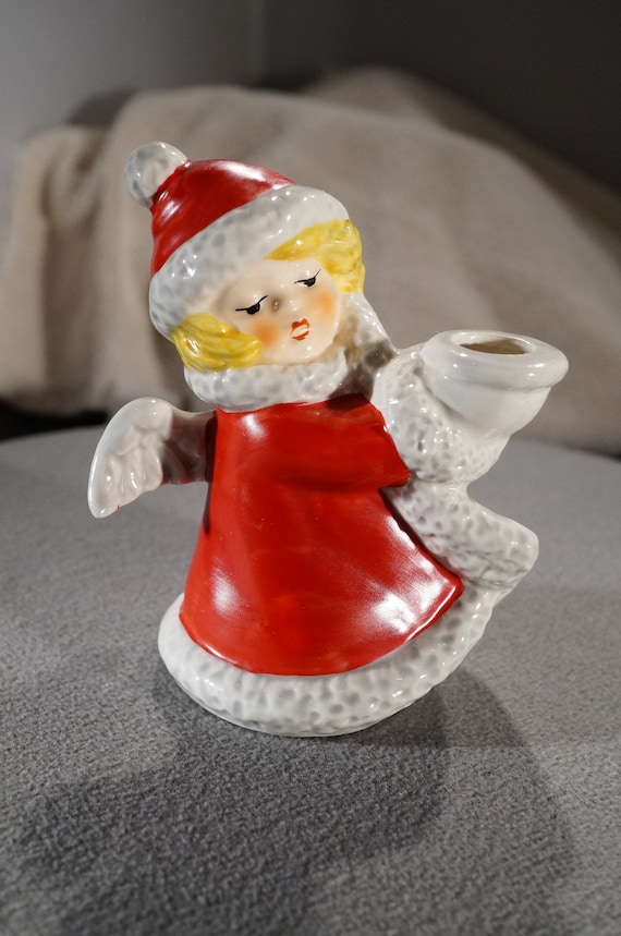 Vintage Goebel Christmas Angel Candle Holder 1975 Germany Artist