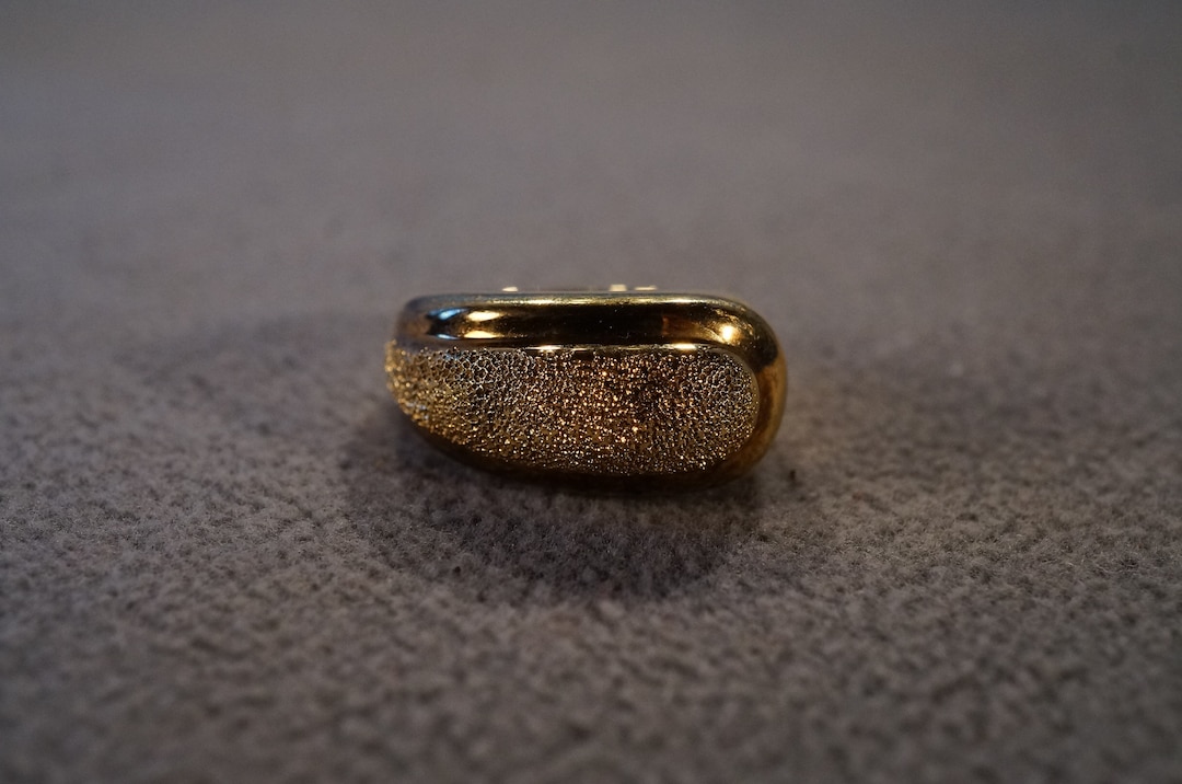 Vintage Wedding Band Stacker Design Ring Sterling Silver Yellow Gold ...