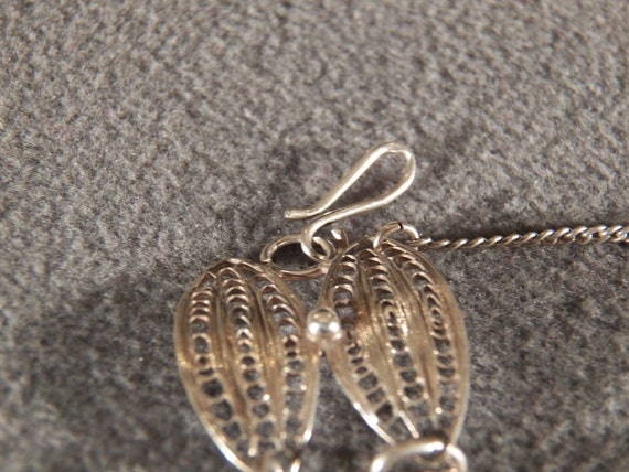 Vintage Sterling Silver Fancy Filigree Scrolled E… - image 3