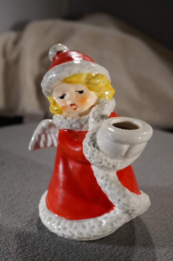 Vintage Goebel Christmas Angel Candle Holder 1975 Germany Artist