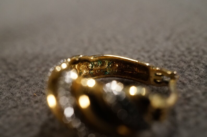 Vintage Sterling Silver Yellow Gold Overlay 2 Round Prong Set Etsy