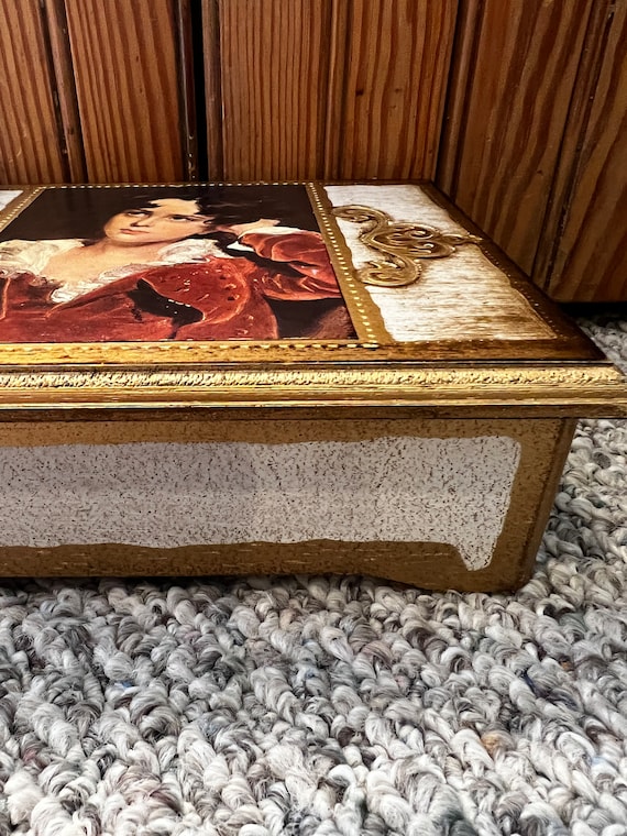 Antique Vintage Italian Wood Florentine Gold Gilded T… - Gem