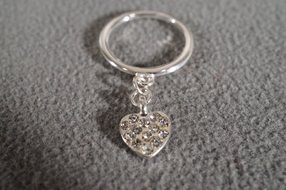 Vintage Silver Tone Fancy Multi Round Rhinestone Dangle