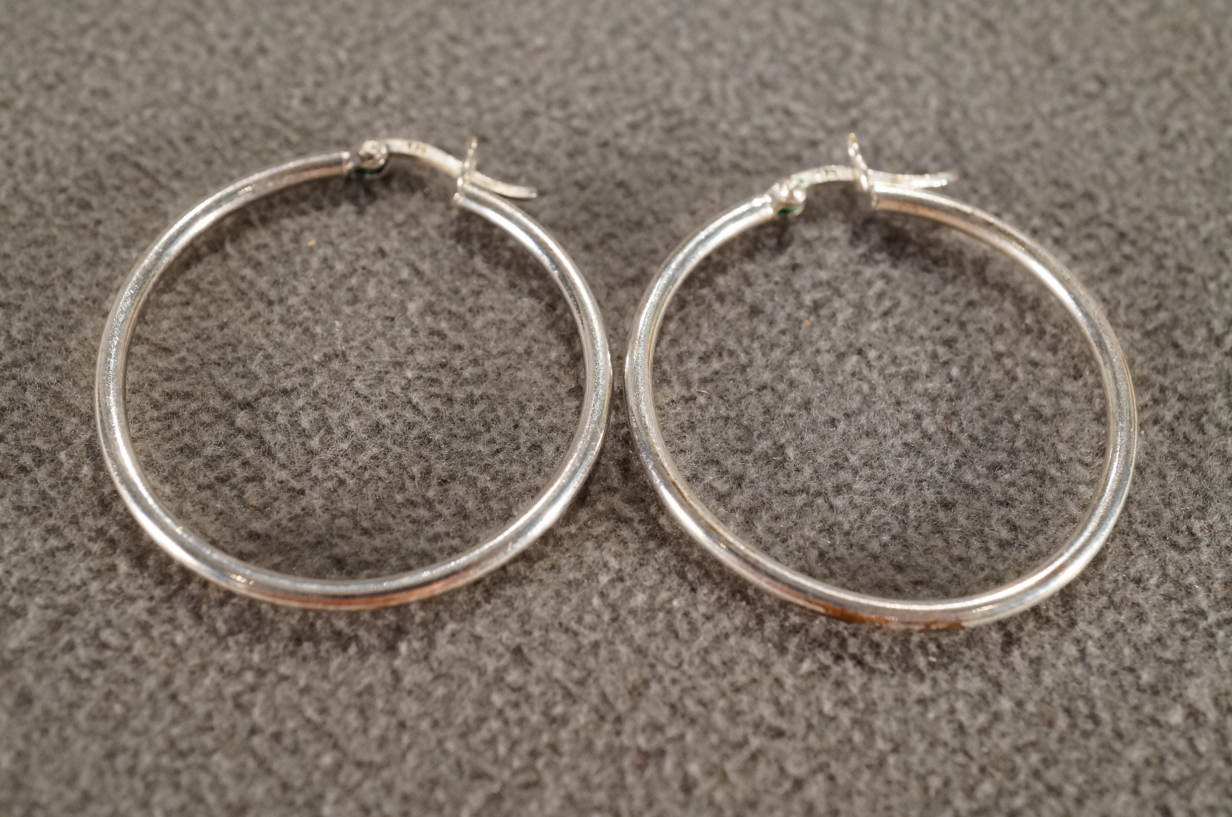 アクセサリー vintage hoop design pierce silver 925 Vintage Sterling Silver Pierced Earrings, Round Design, Bold Hoop