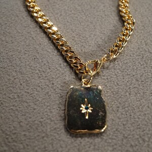 Vintage Yellow Gold Tone Bracelet Charm Style Rectangle Dangle Charm Round  Sapphire Blue Colored Glass Crystal Stone Classic Collectable