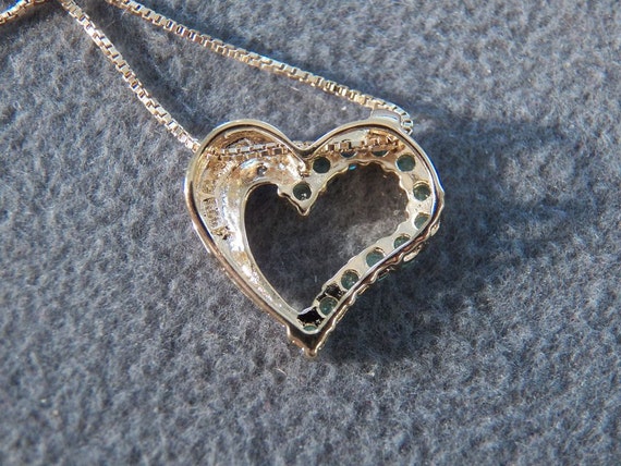 Vintage Sterling Silver Yellow Gold Overlay Heart… - image 5
