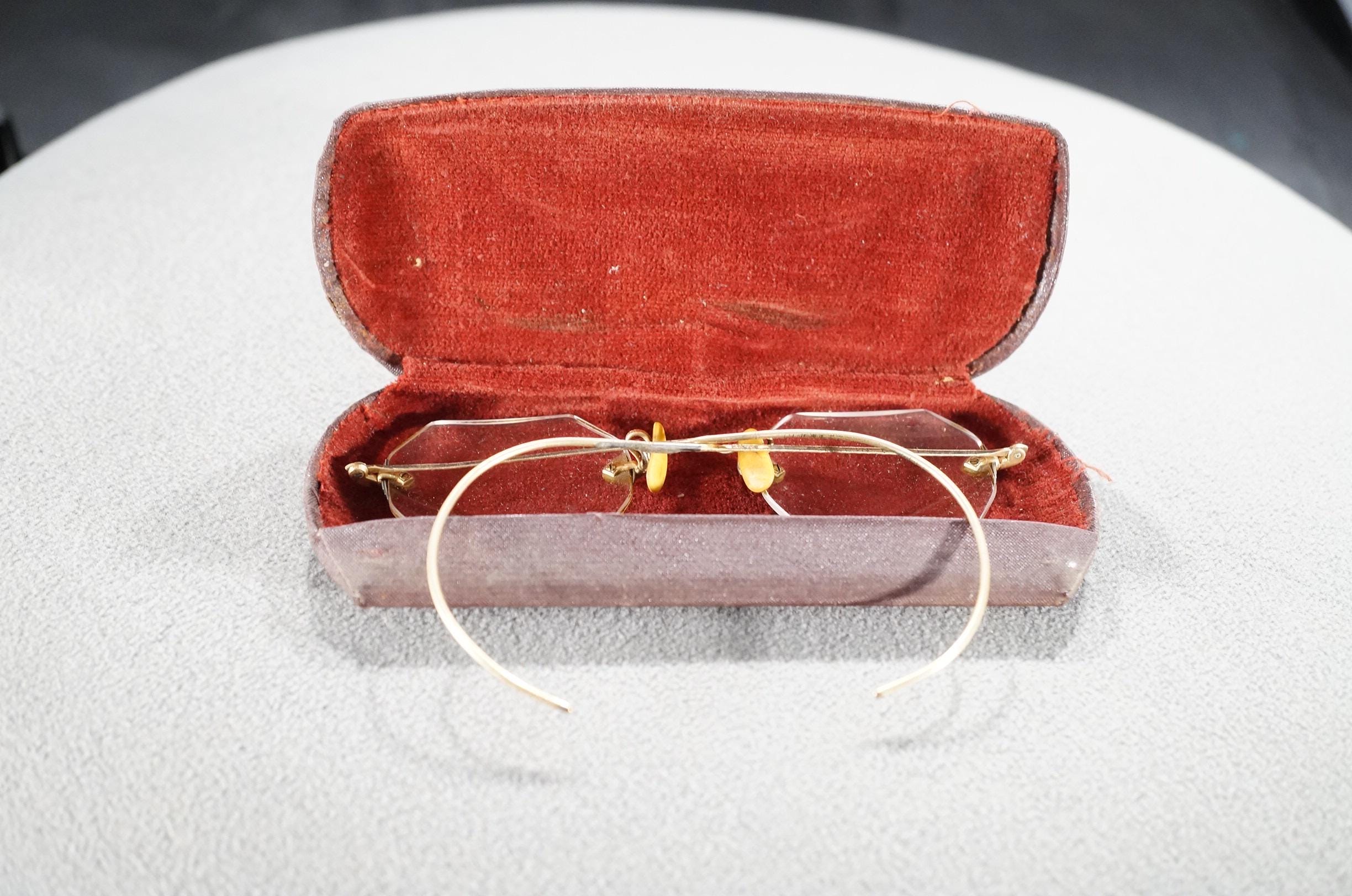 Antique Vintage 12 K Yellow Gold Filled Eye Glasses Frame 