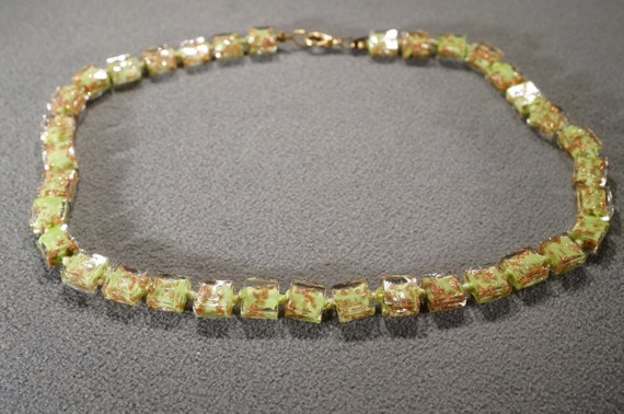 Vintage Italian Venetian Murano Necklace Art Glas… - image 1