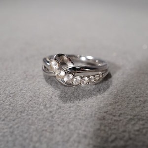 Vintage Sterling Silver 9 Round Swirled Domed design Wedding Band Ring, Size 7        **RL