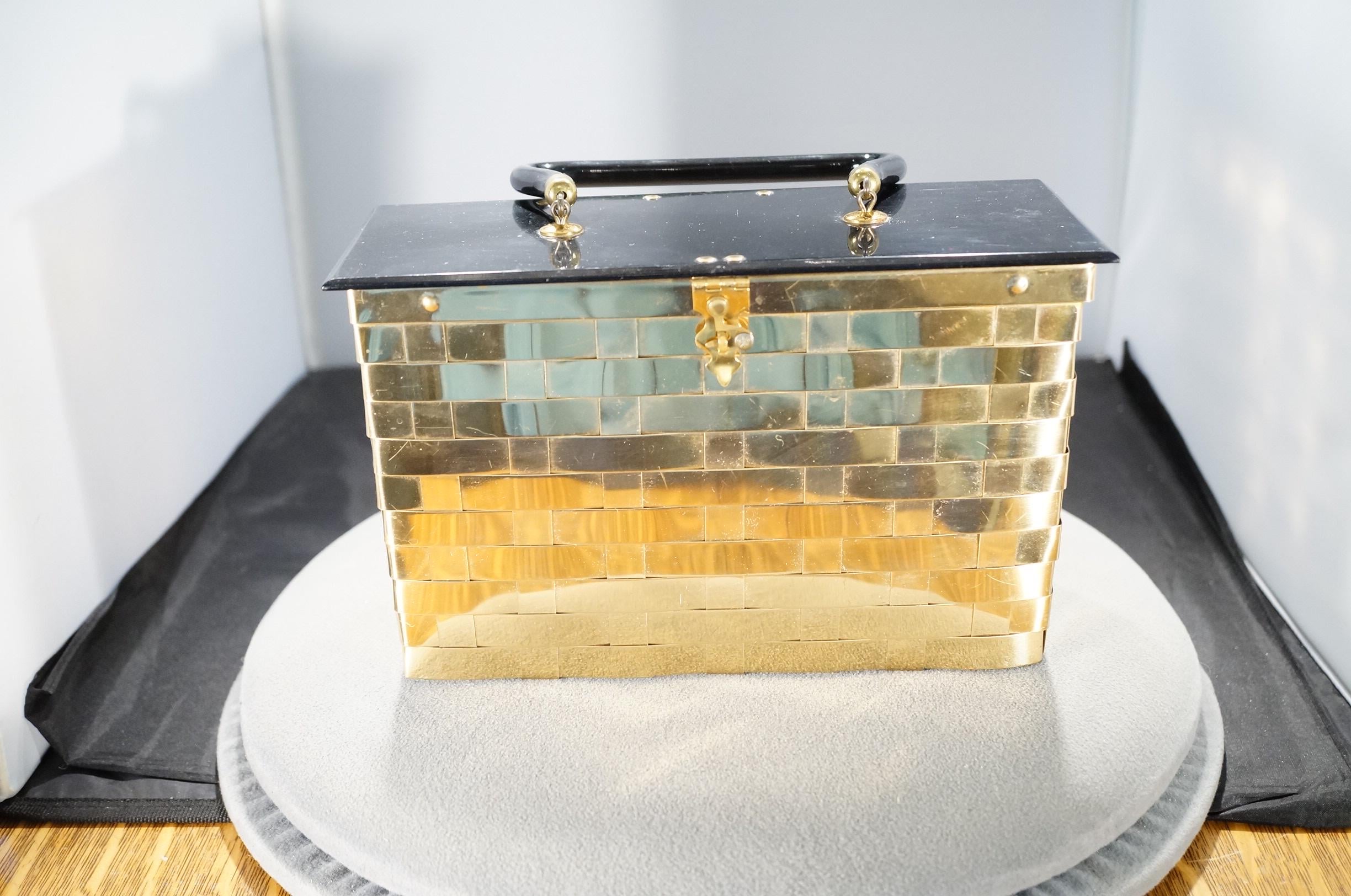 Antique Vintage 1950s Dorset & Rex Fifth Ave Rectangle Box Purse