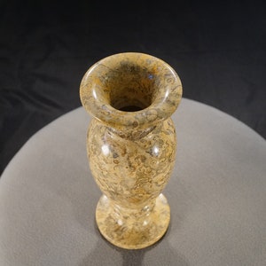 Antique Vintage Stone Marble Alabaster Coral Fossil Flower Vase Hand ...