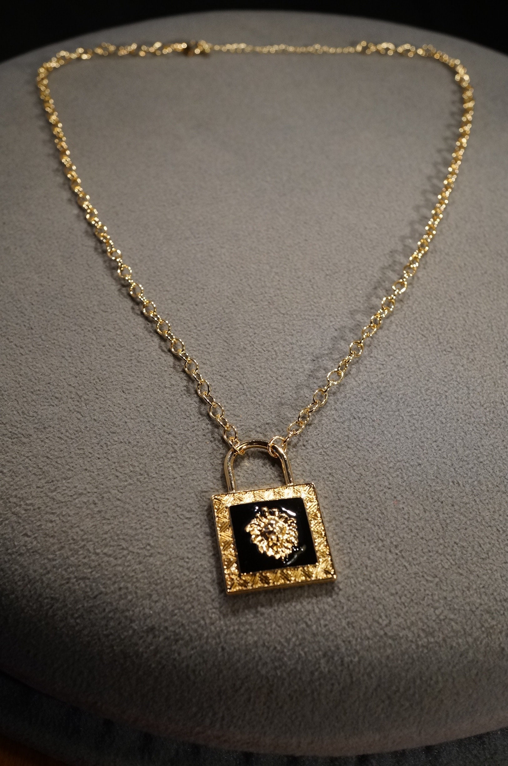 Square Lion Necklace - Etsy Square Lion Necklace - Etsy